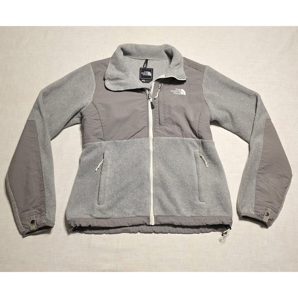 The North Face Fleece Jacket Womens Small Gray Polartec Full Zip Two‎ Tone Warm